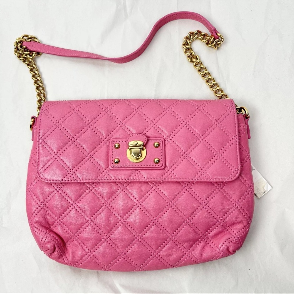 Marc Jacobs $675 ‘The Large Single’ Leather Pink Bubble B Shoulder Bag